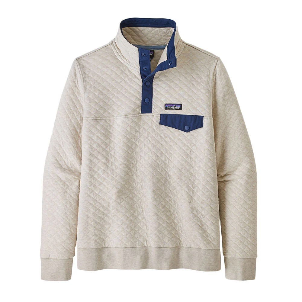 Patagonia Women’s Cotton Quilt Snap-T Pelian with Stone Blue Pullover, XL